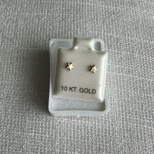 Gold Star Stud Earrings for Kids